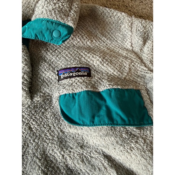 Patagonia Re-Tool Snap-T Fleece Pullover Grey Teal Polartec Womens Medium - Picture 4 of 5